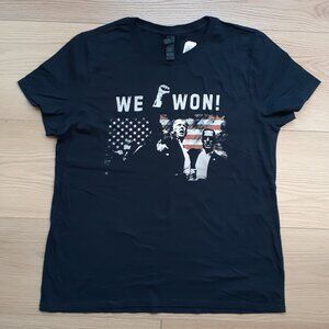 We Won! Trump Iconic Fight! - New Women's Large Black T-Shirt